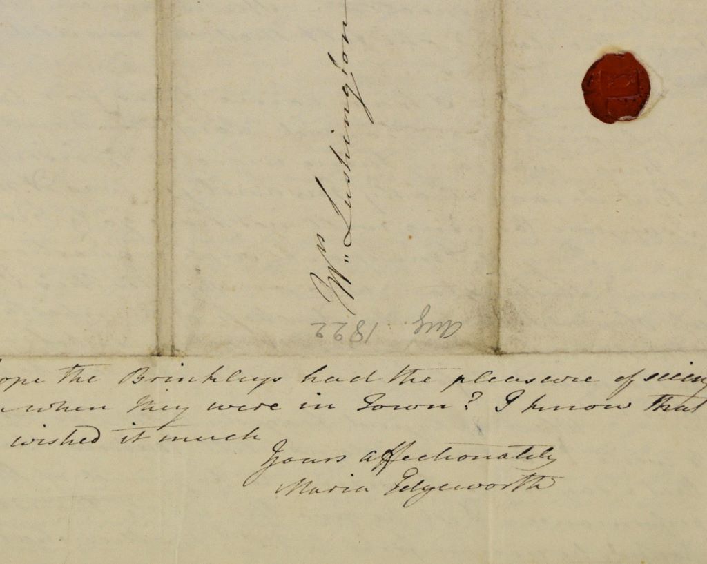 Novelist Maria Edgeworth’s letters expected to make over £1,000 at auction